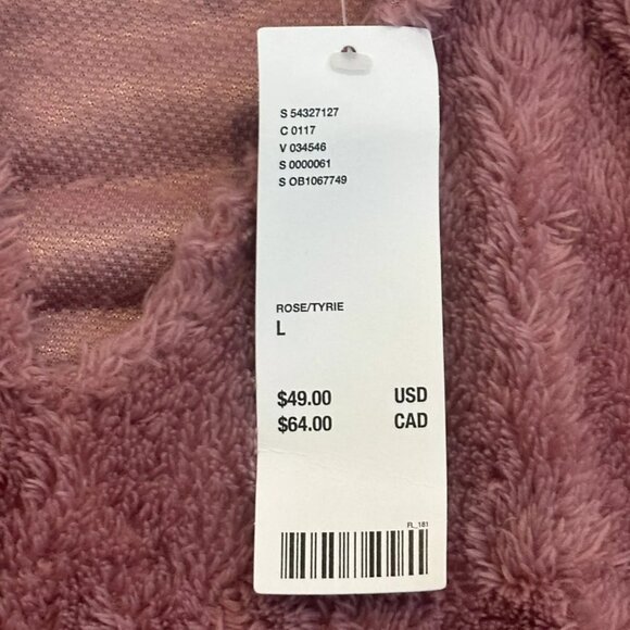 NEW Urban Outfitters UO Pink Fluffy Cropped Hoodie NWT Size Large Rose Pink - Picture 7 of 8